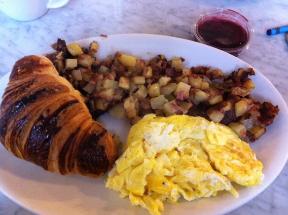 blue door.corn beef hash